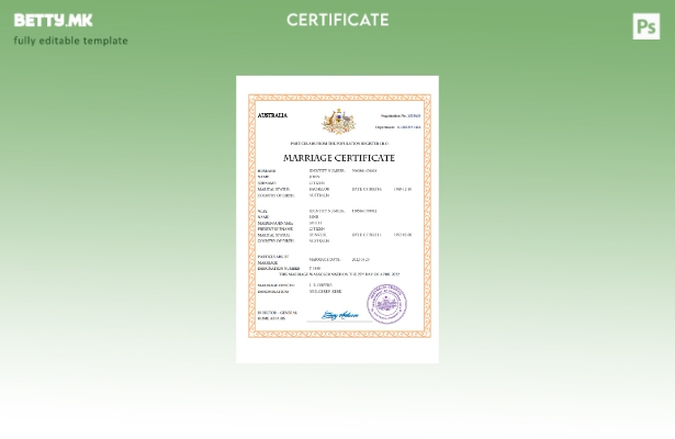 Модерен стил Австралија венчаница Шаблон Word и PDF шаблон